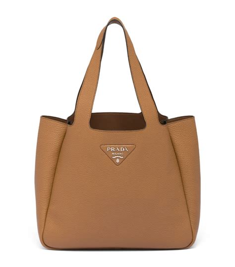 prada brown leathr tote pre owned|prada denim tote.